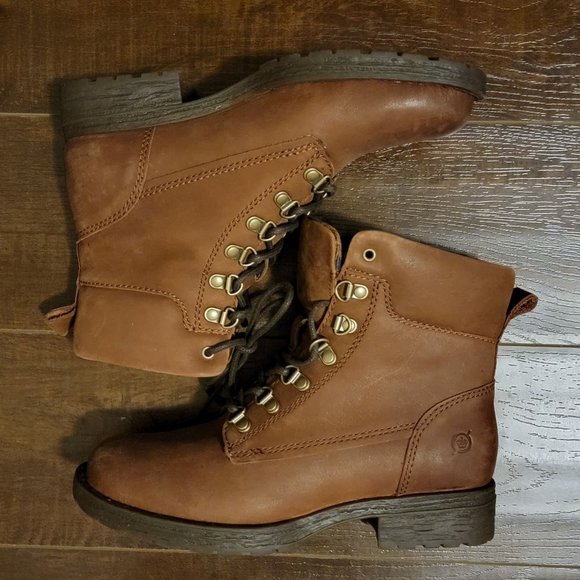 NEW Born Codi Boots Womens 6 Lace Up Brown Leather Waterproof Retail $160 - Picture 6 of 8